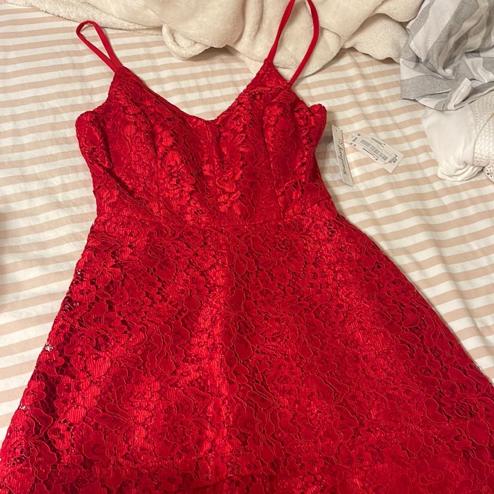brand new red cocktail dress